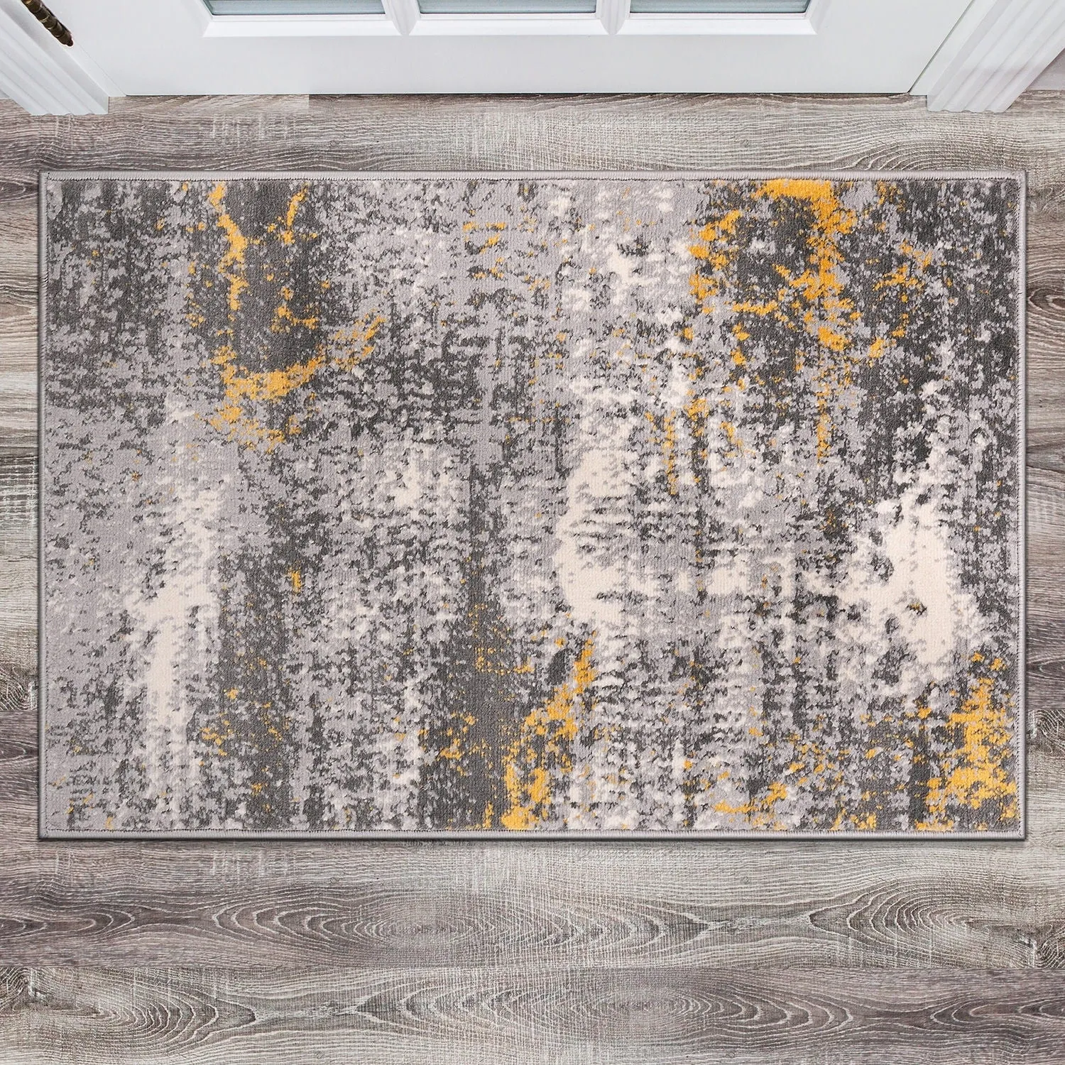 World Rug Gallery Prague Distressed Abstract Area Rug