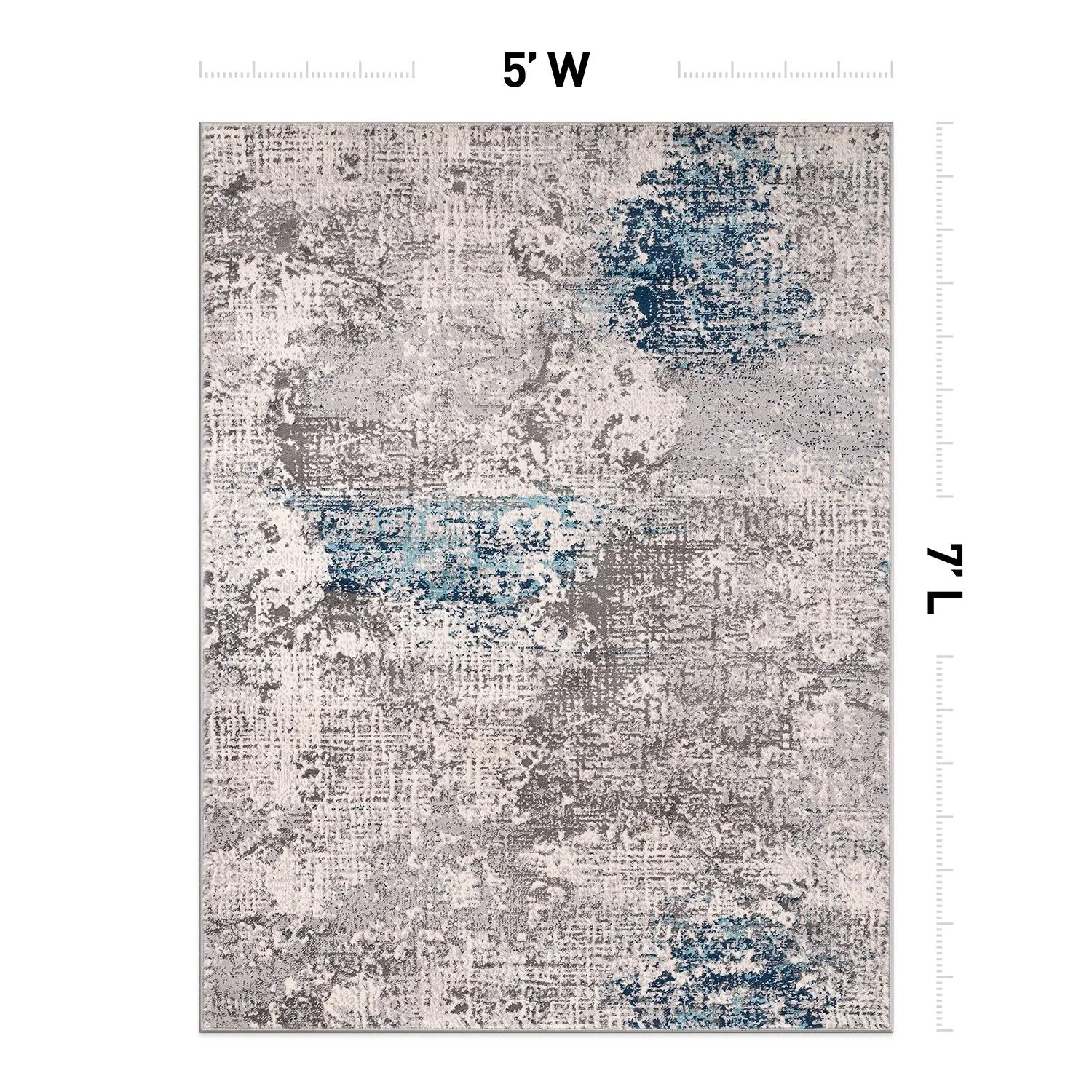 World Rug Gallery Prague Distressed Abstract Area Rug