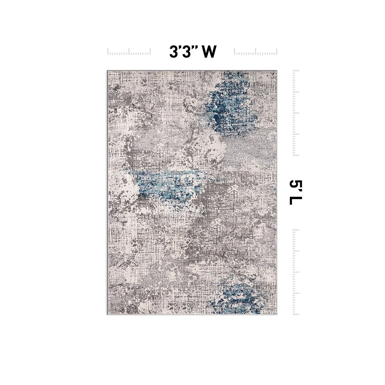 World Rug Gallery Prague Distressed Abstract Area Rug