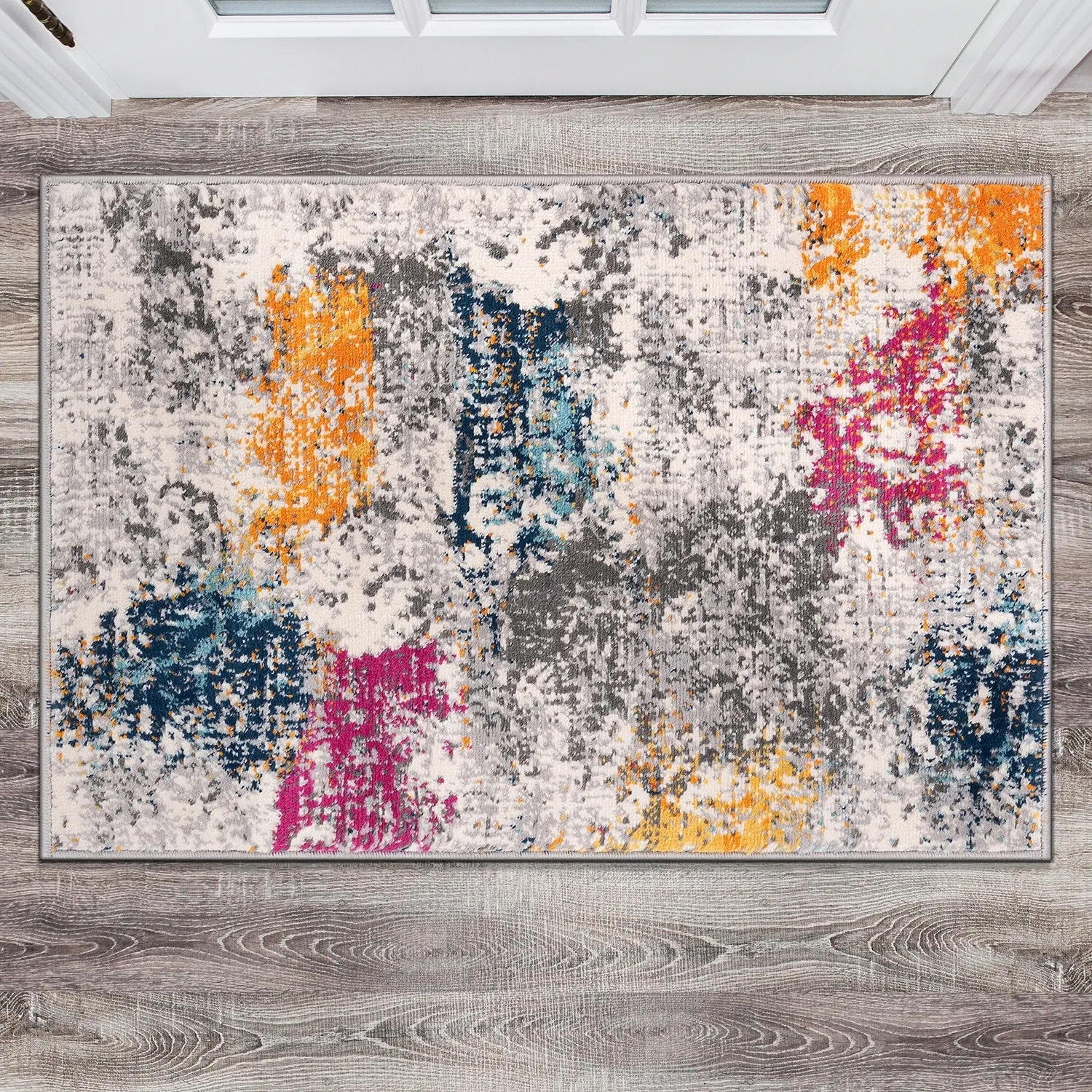 World Rug Gallery Prague Distressed Abstract Area Rug