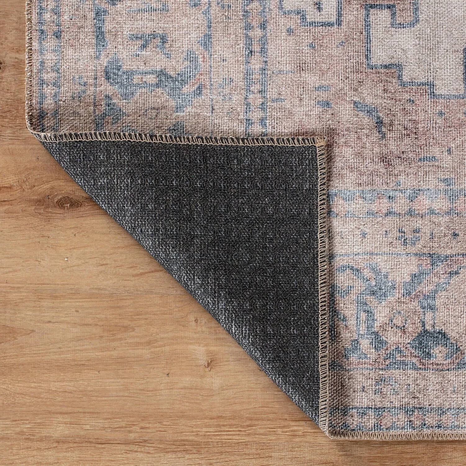 World Rug Gallery Vintage Bohemian Machine Washable Non Slip Area Rug