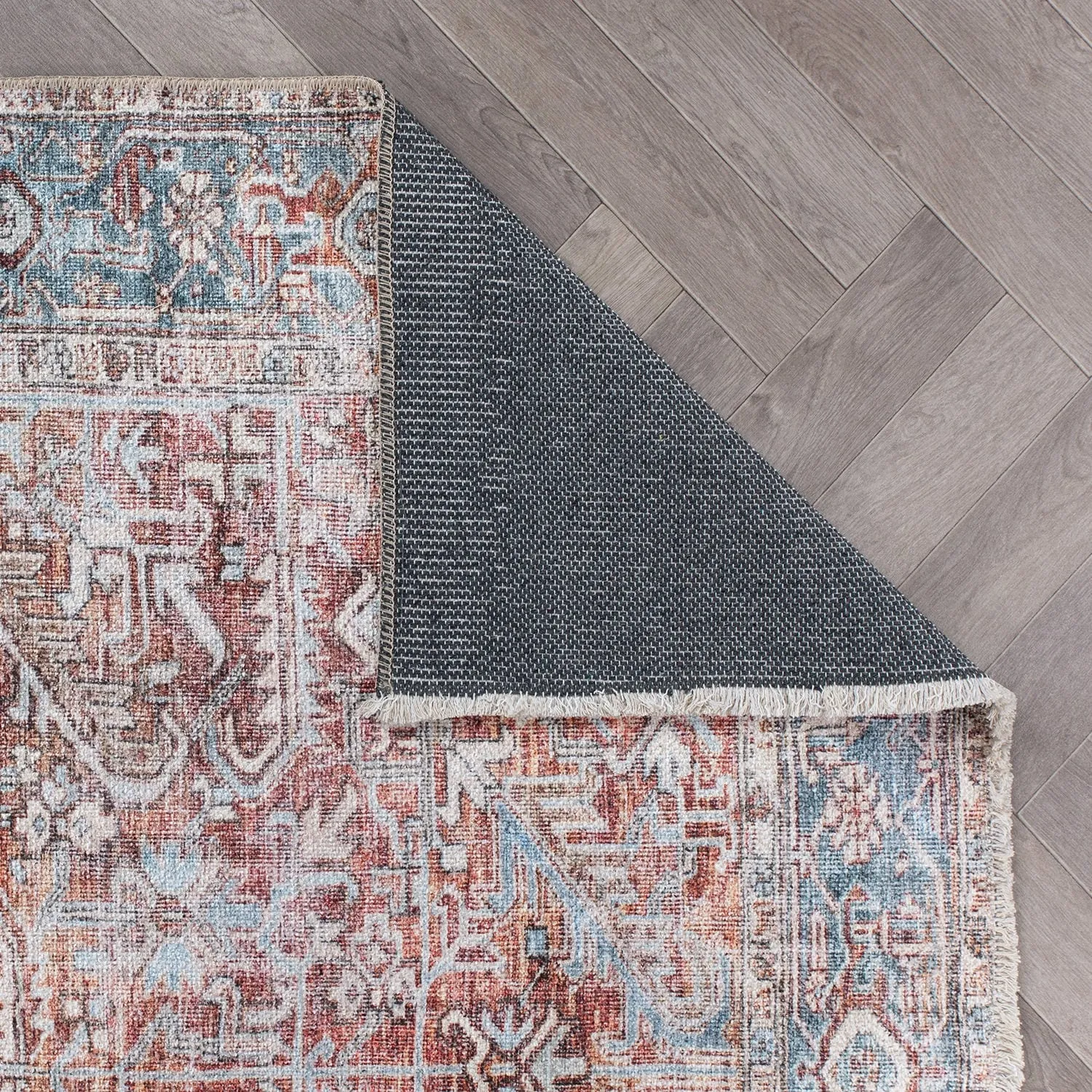 World Rug Gallery Vintage Distressed Machine Washable Area Rug