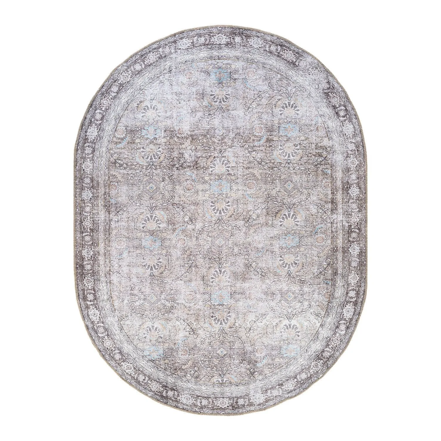 World Rug Gallery Vintage Inspired Machine Washable Non Slip Area Rug