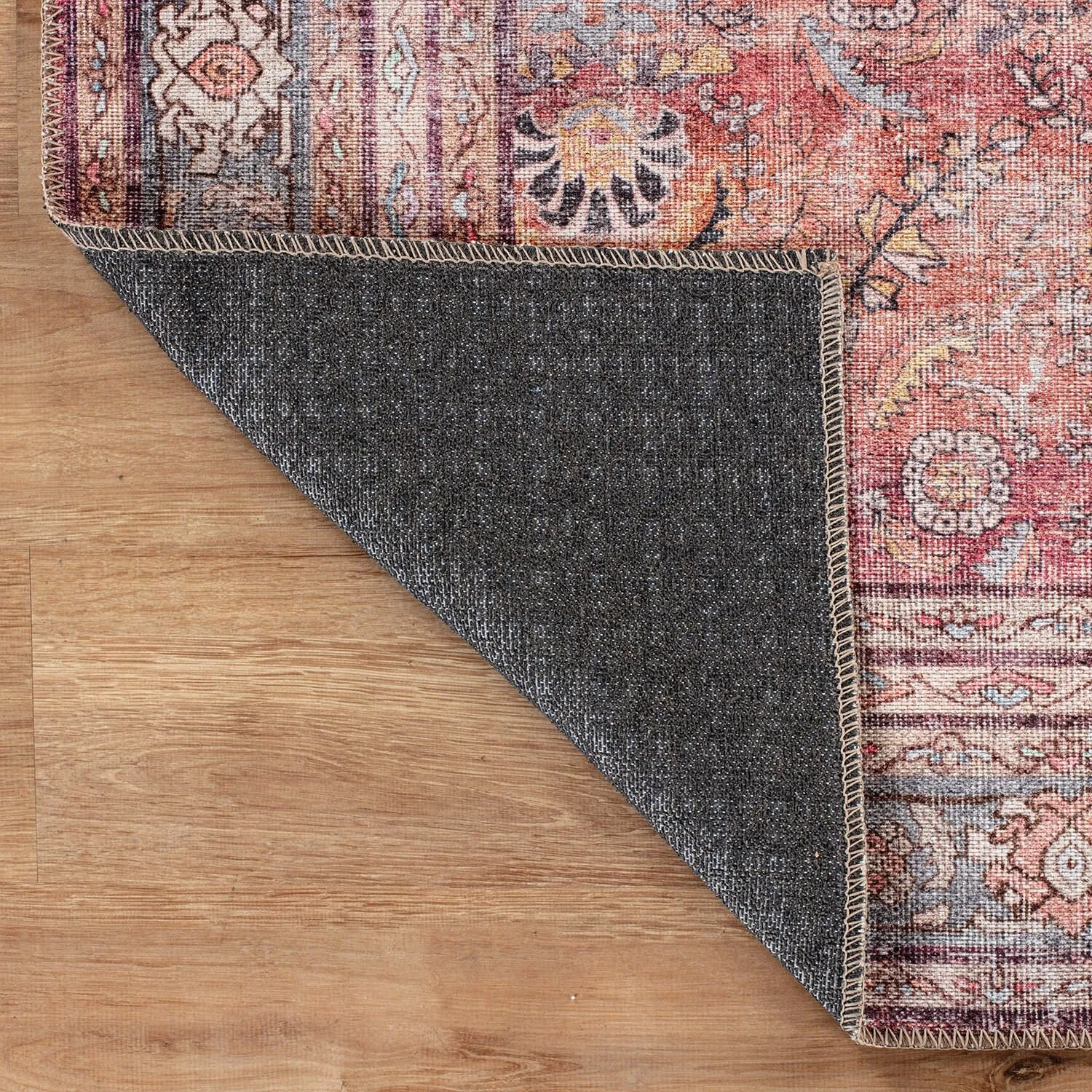 World Rug Gallery Vintage Inspired Machine Washable Non Slip Area Rug