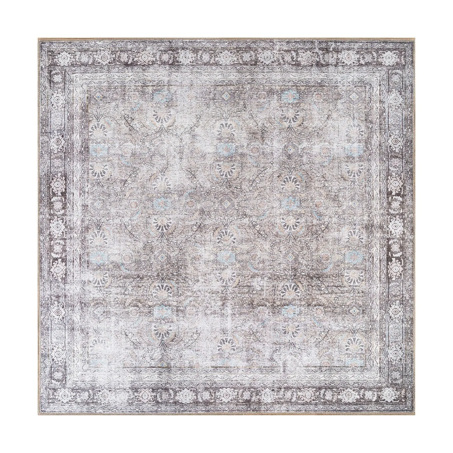 World Rug Gallery Vintage Inspired Machine Washable Non Slip Area Rug