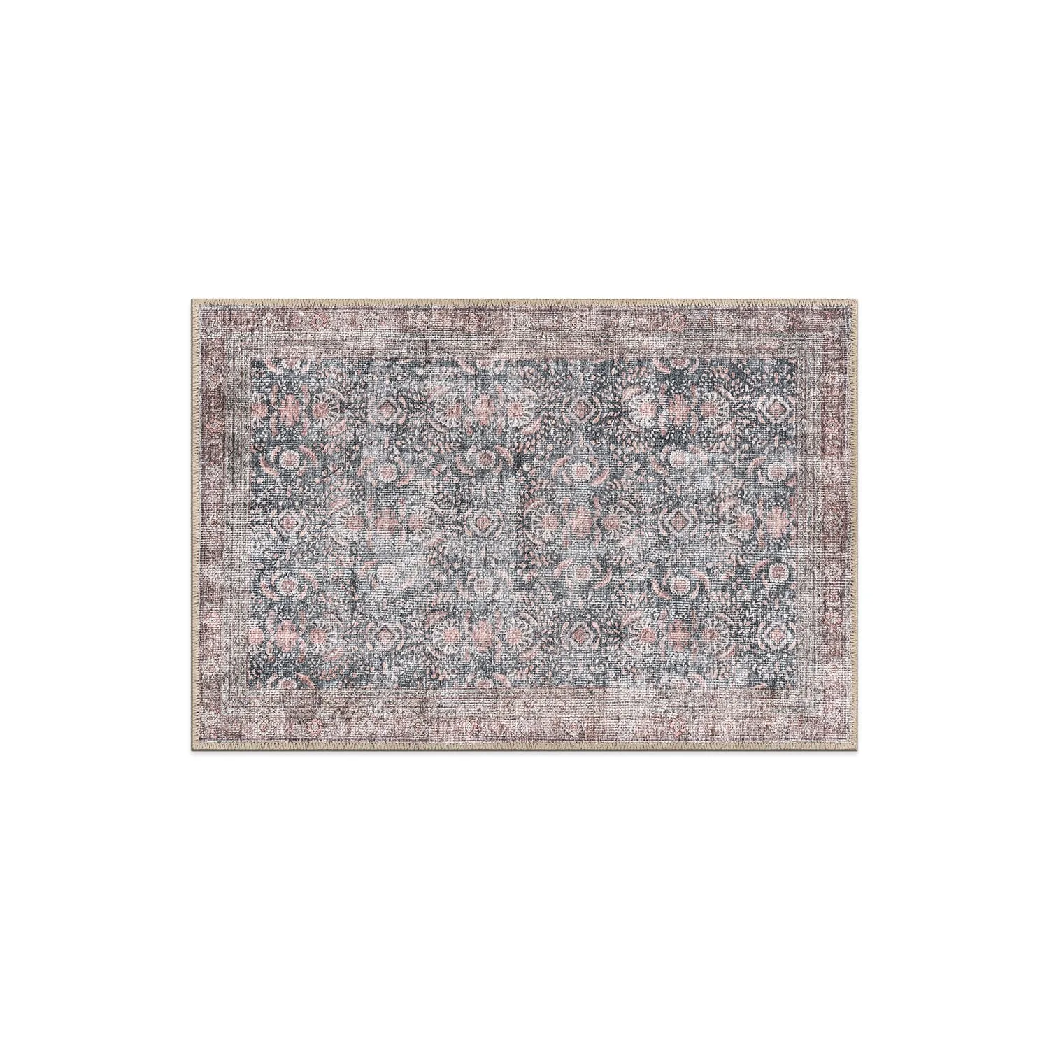 World Rug Gallery Vintage Inspired Machine Washable Non Slip Area Rug