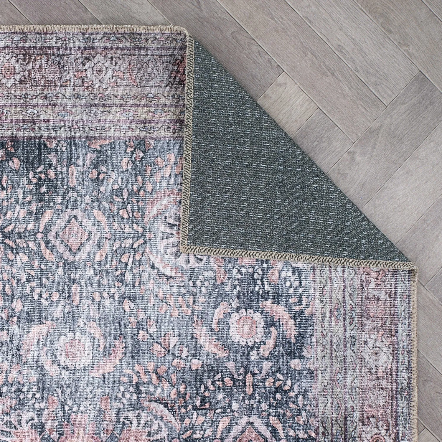 World Rug Gallery Vintage Inspired Machine Washable Non Slip Area Rug