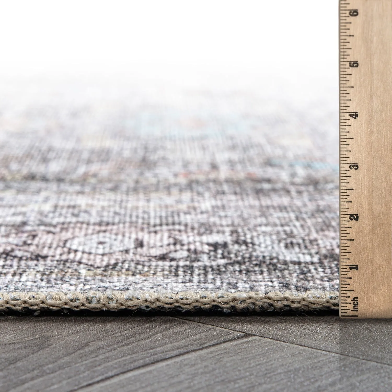 World Rug Gallery Vintage Inspired Machine Washable Non Slip Area Rug