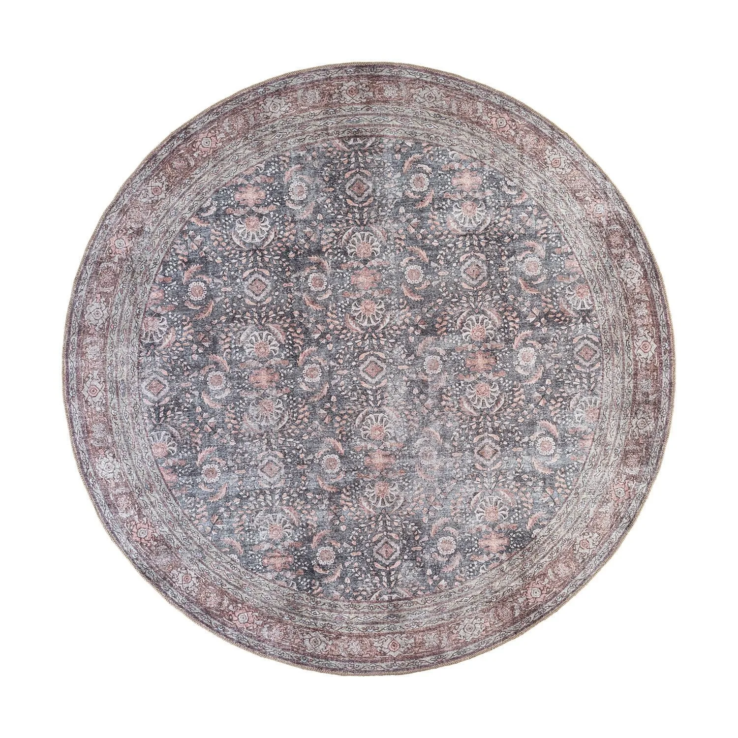 World Rug Gallery Vintage Inspired Machine Washable Non Slip Area Rug