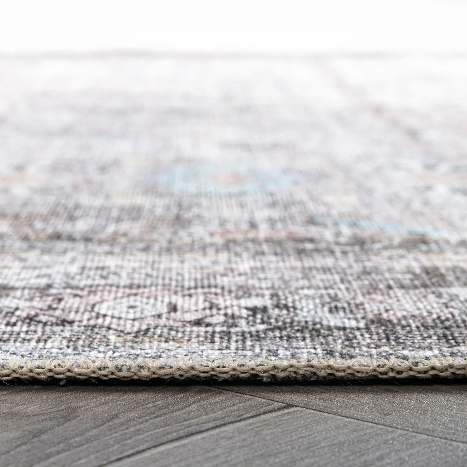 World Rug Gallery Vintage Inspired Machine Washable Non Slip Area Rug