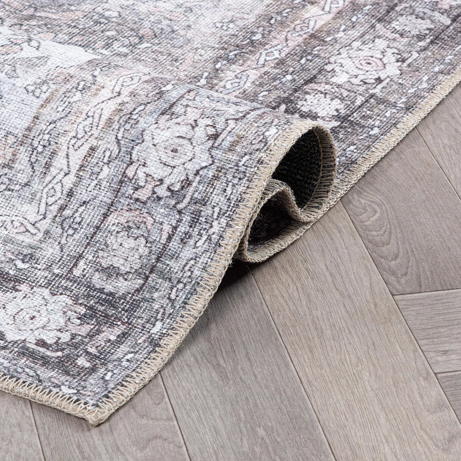 World Rug Gallery Vintage Inspired Machine Washable Non Slip Area Rug