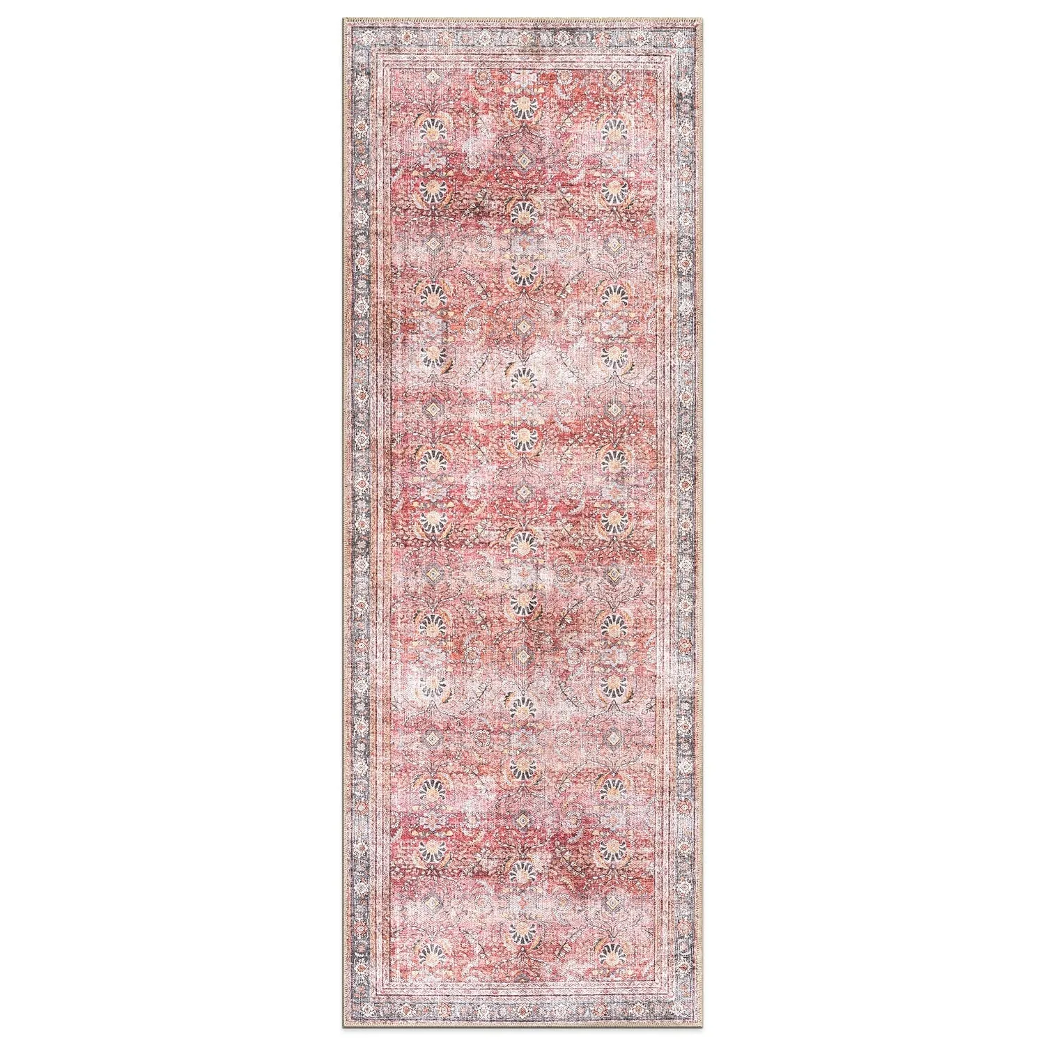 World Rug Gallery Vintage Inspired Machine Washable Non Slip Area Rug