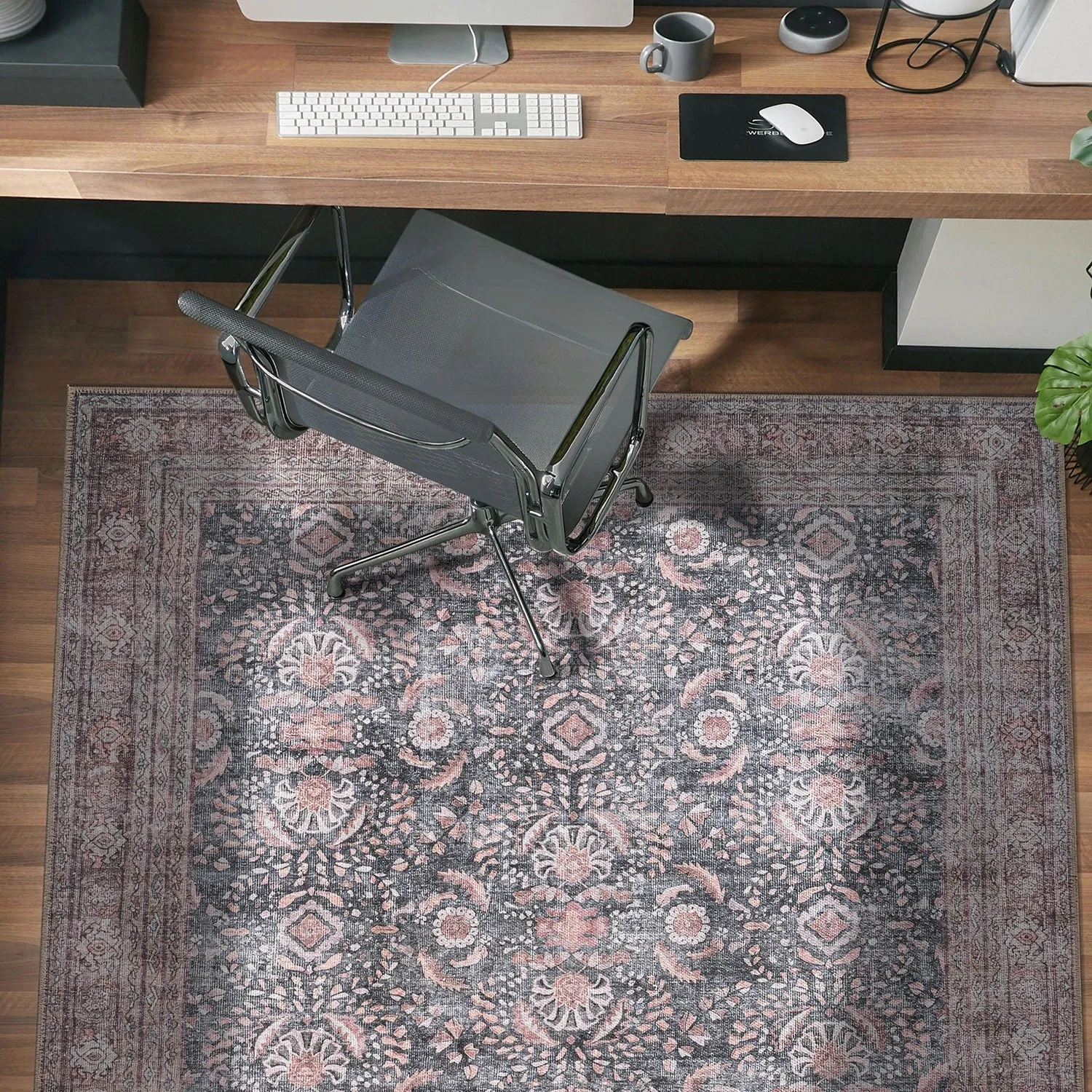 World Rug Gallery Vintage Inspired Machine Washable Non Slip Area Rug