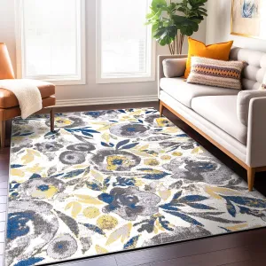 World Rug Gallery Vintage Modern Floral Area Rug