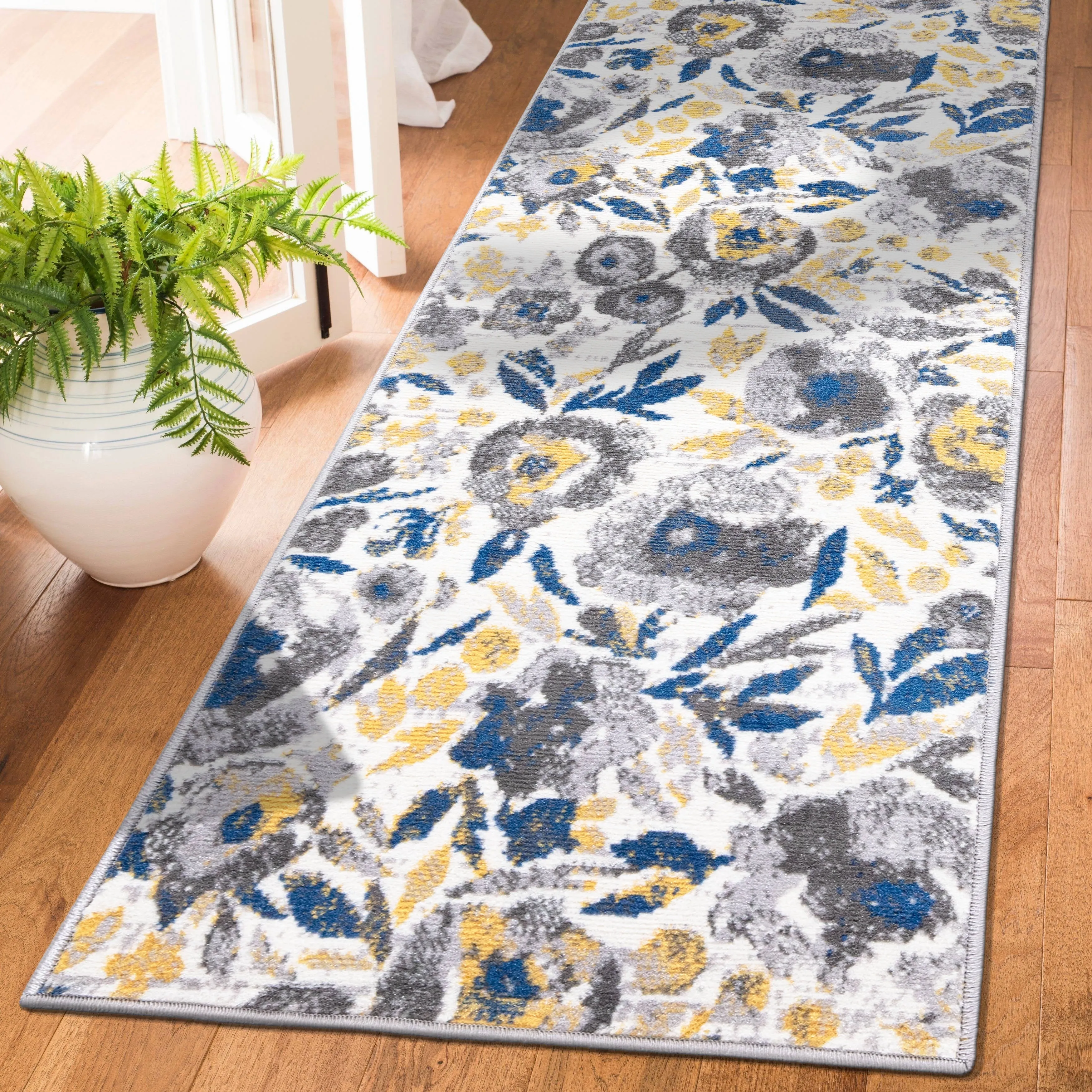 World Rug Gallery Vintage Modern Floral Area Rug