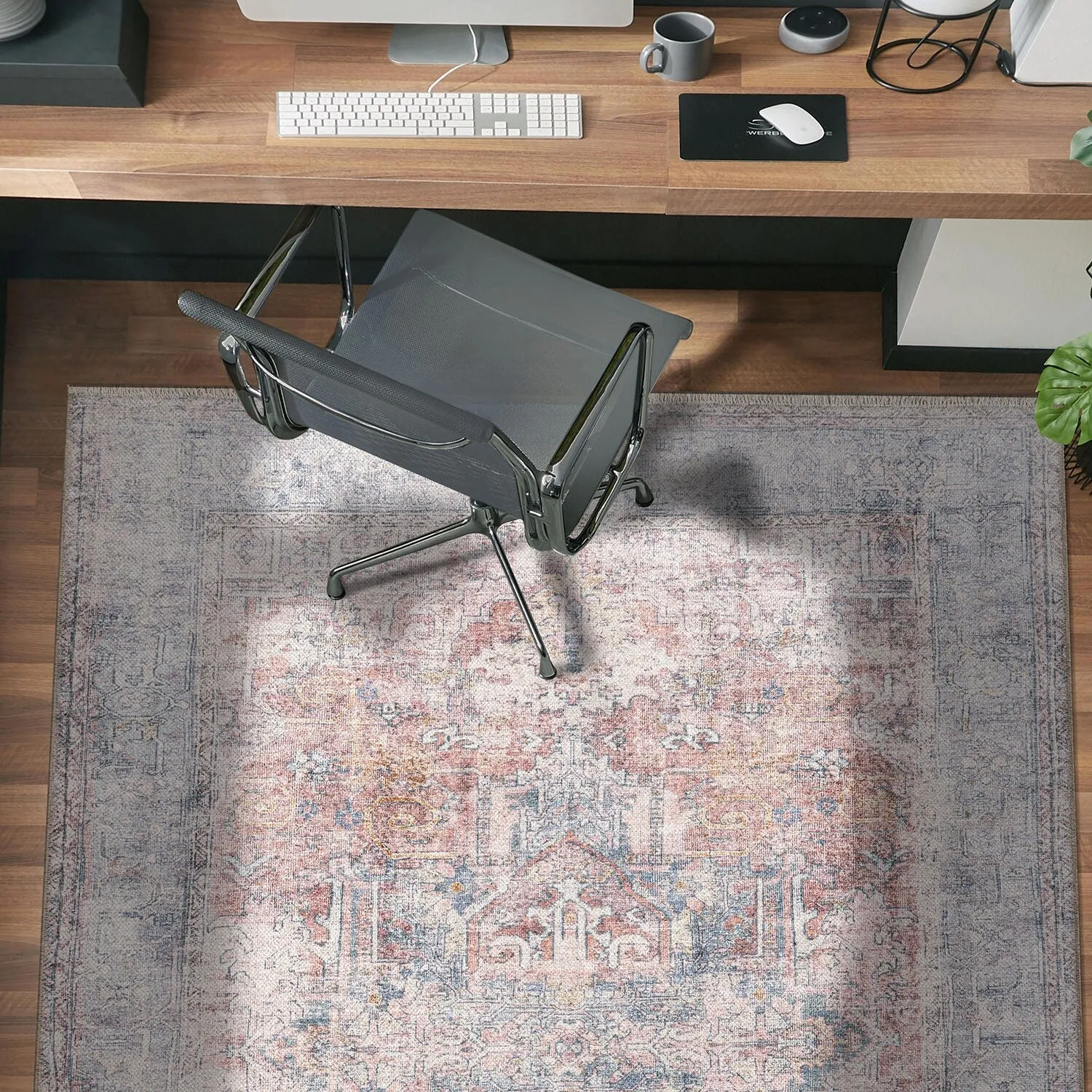 World Rug Gallery Vintage Transitional Boho Machine Washable Area Rug