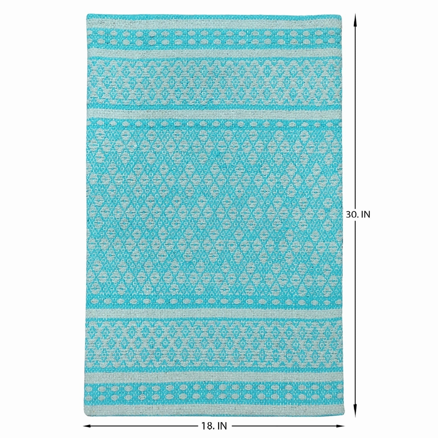 Woven Cotton Anti Fatigue Cushioned Kitchen | Doormat | Bathroom 18 x 30 Mats With Foam Backing Anti Slip - 18''x30''