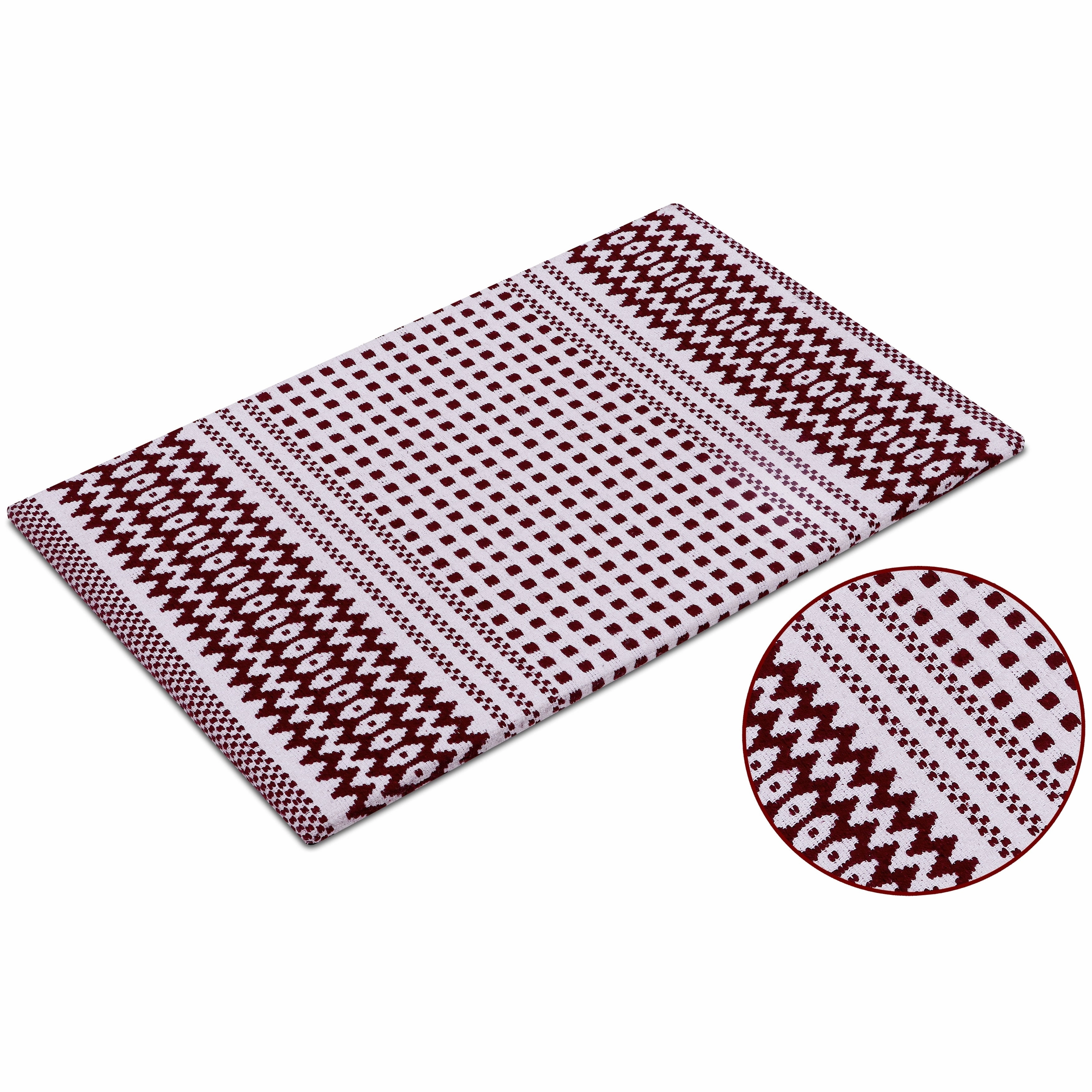 Woven Cotton Anti Fatigue Cushioned Kitchen | Doormat | Bathroom 18 x 30 Mats With Foam Backing Anti Slip - 18''x30''