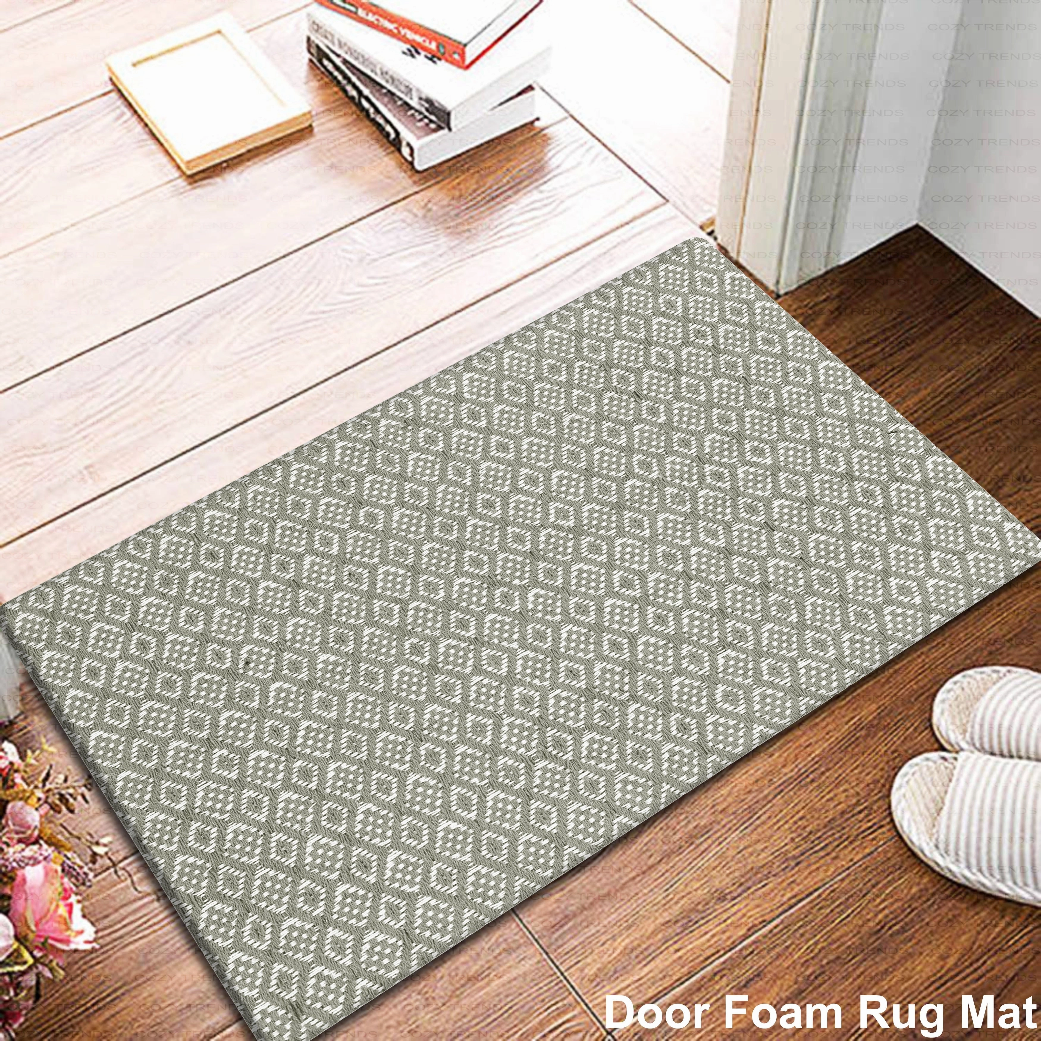 Woven Cotton Anti Fatigue Cushioned Kitchen | Doormat | Bathroom 18 x 30 Mats With Foam Backing Anti Slip - 18''x30''