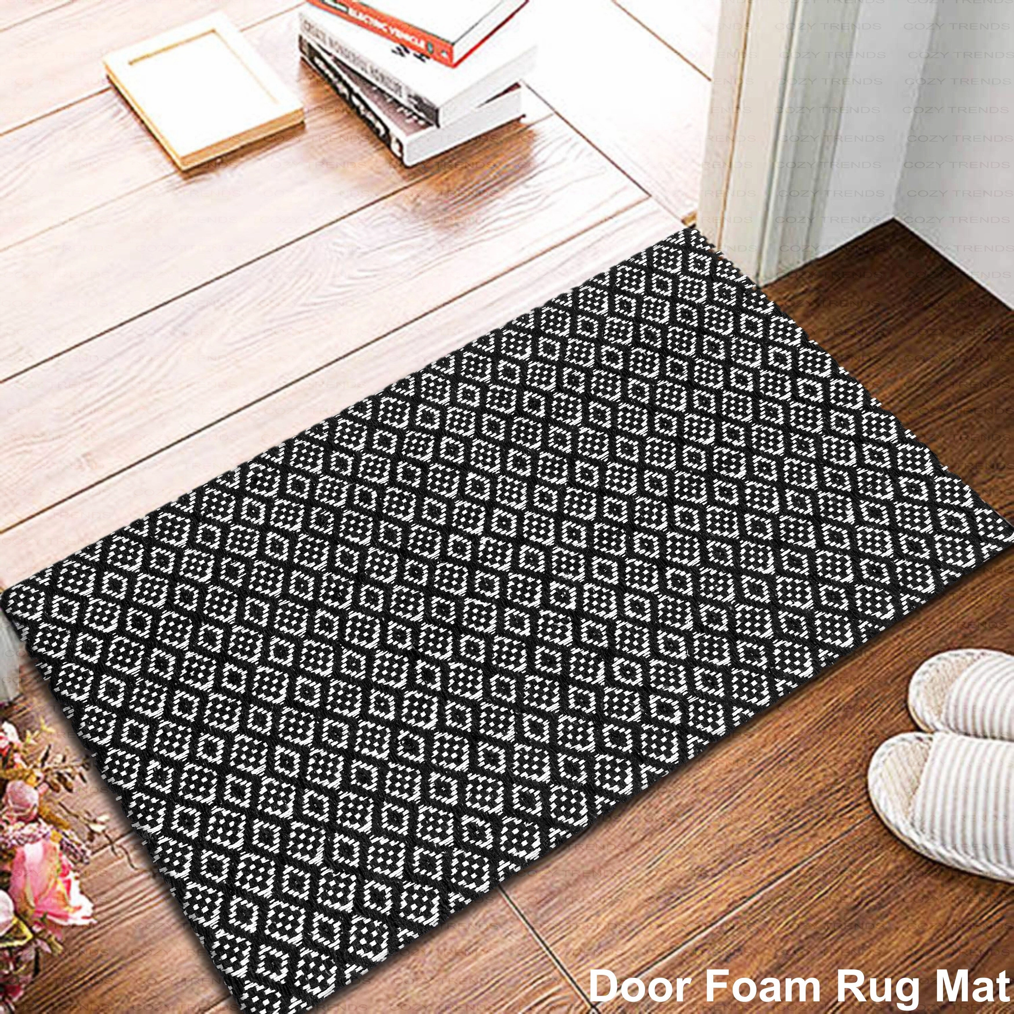 Woven Cotton Anti Fatigue Cushioned Kitchen | Doormat | Bathroom 18 x 30 Mats With Foam Backing Anti Slip - 18''x30''