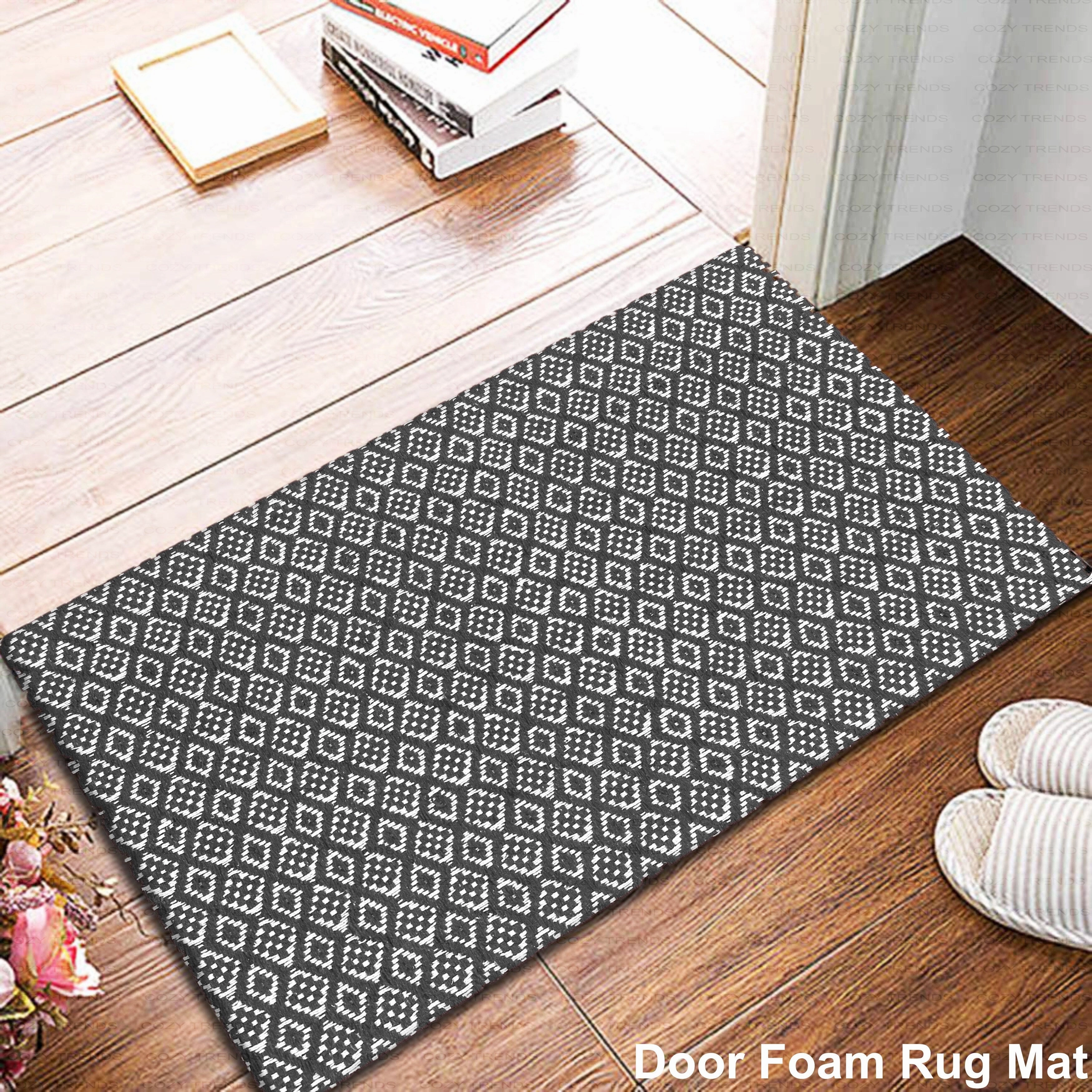 Woven Cotton Anti Fatigue Cushioned Kitchen | Doormat | Bathroom 18 x 30 Mats With Foam Backing Anti Slip - 18''x30''