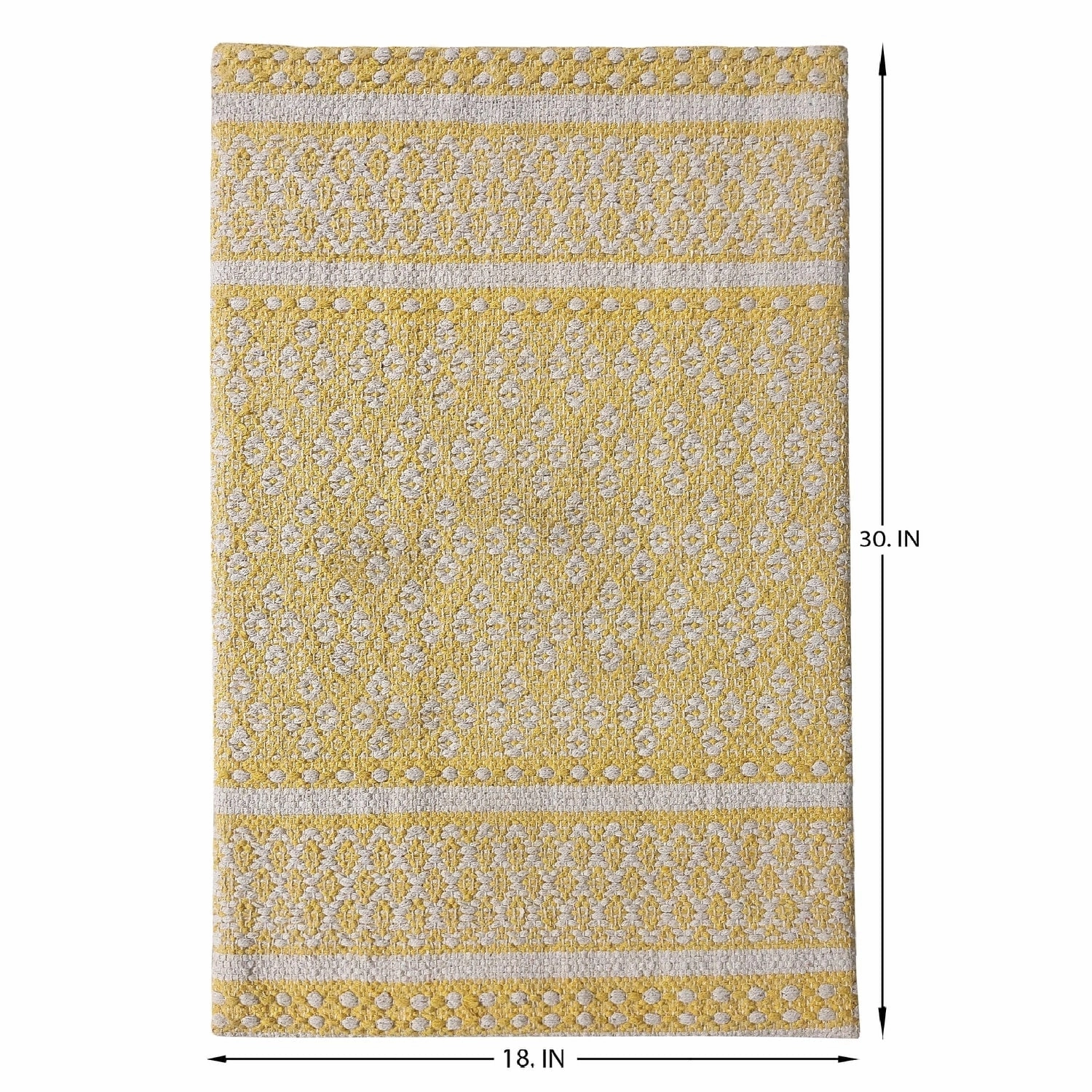 Woven Cotton Anti Fatigue Cushioned Kitchen | Doormat | Bathroom 18 x 30 Mats With Foam Backing Anti Slip - 18''x30''